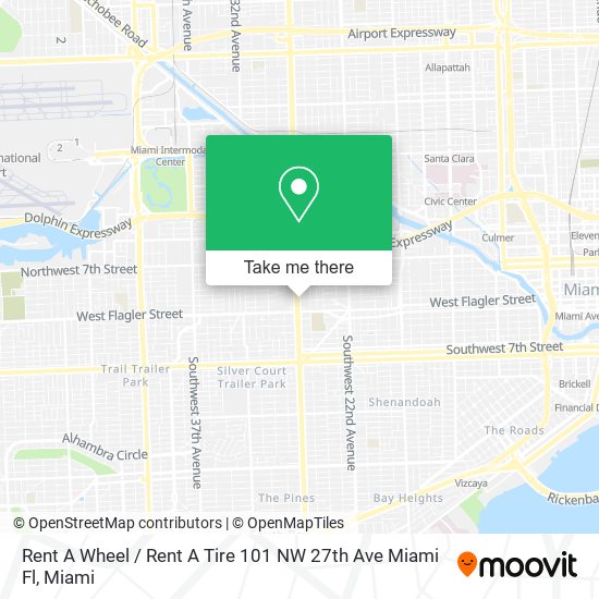 Mapa de Rent A Wheel / Rent A Tire 101 NW 27th Ave Miami Fl