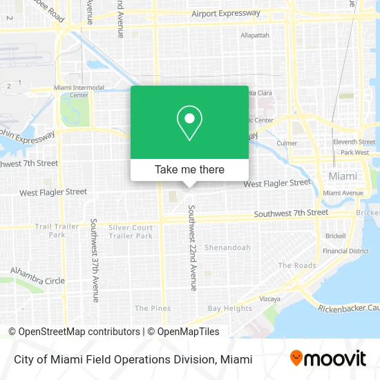 City of Miami Field Operations Division map