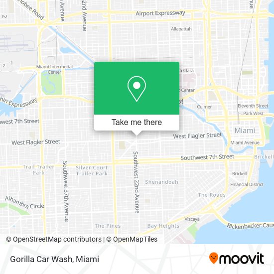 Gorilla Car Wash map