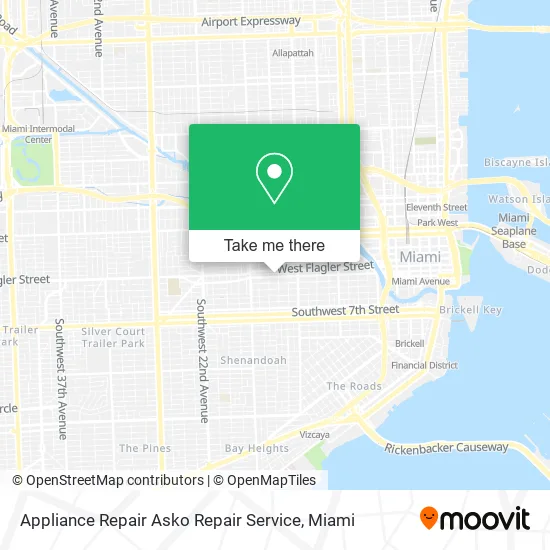 Mapa de Appliance Repair Asko Repair Service