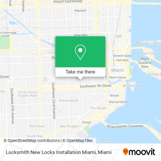 Mapa de Locksmith New Locks Installation Miami