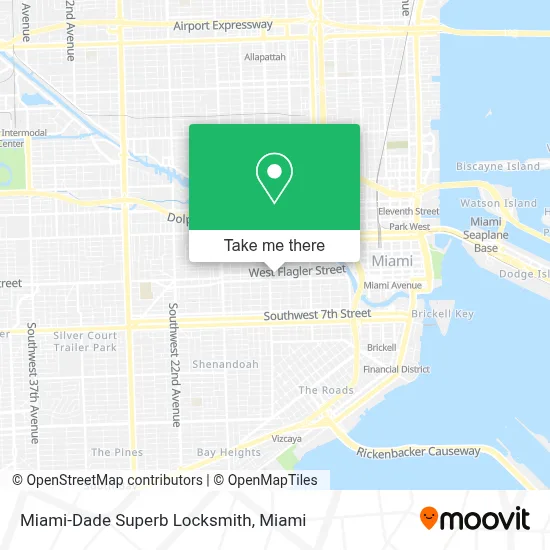 Miami-Dade Superb Locksmith map