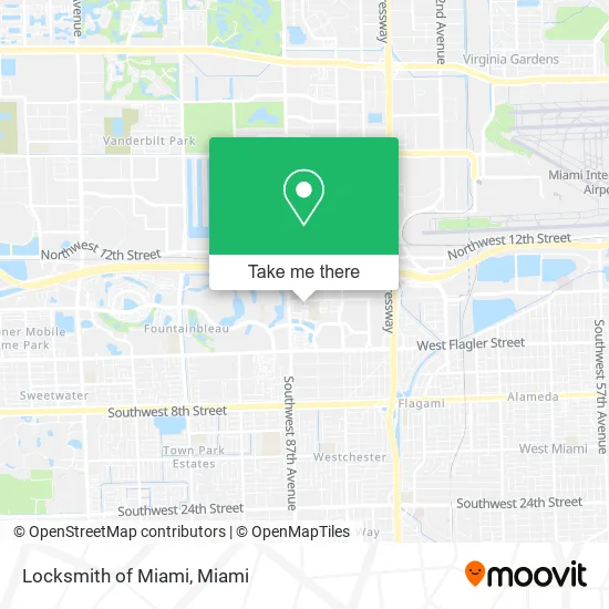 Locksmith of Miami map