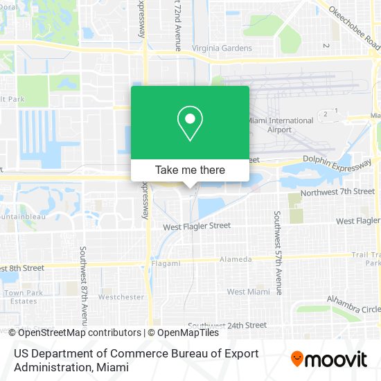 US Department of Commerce Bureau of Export Administration map