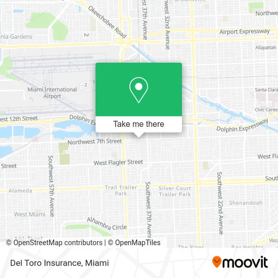 Del Toro Insurance map