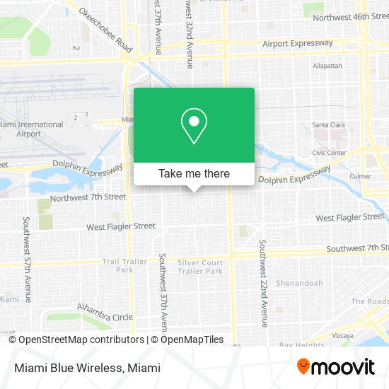 Mapa de Miami Blue Wireless