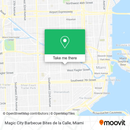 Mapa de Magic City Barbecue Bites de la Calle