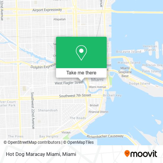 Mapa de Hot Dog Maracay Miami