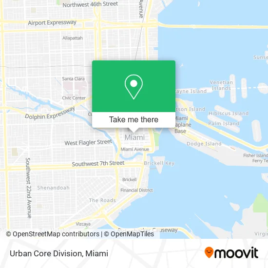 Mapa de Urban Core Division