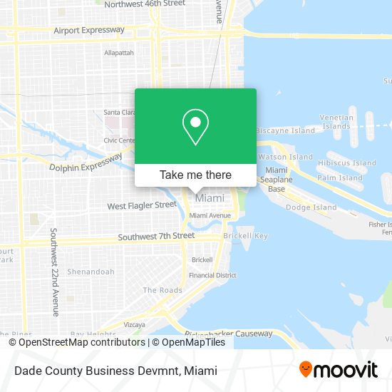 Dade County Business Devmnt map