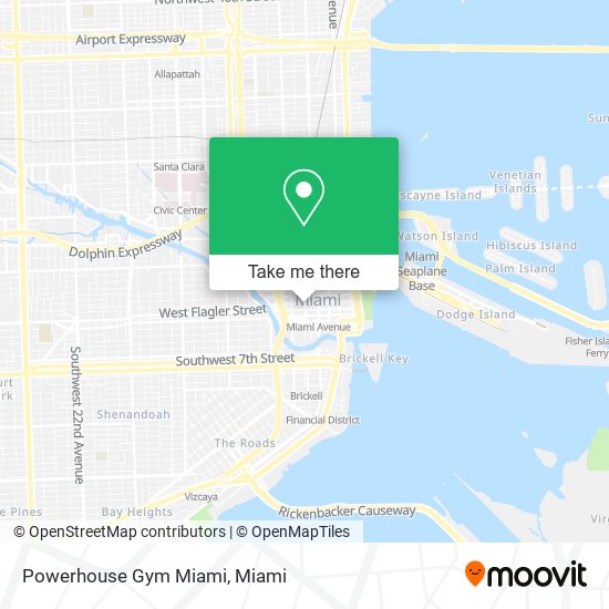 Powerhouse Gym Miami map