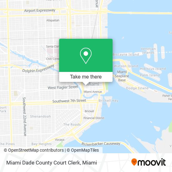 Miami Dade County Court Clerk map