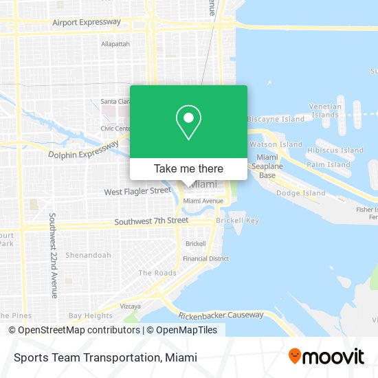 Mapa de Sports Team Transportation