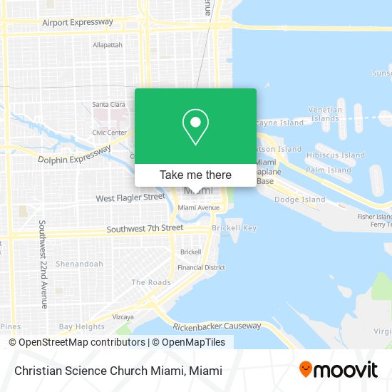 Mapa de Christian Science Church Miami