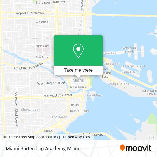 Mapa de Miami Bartending Academy