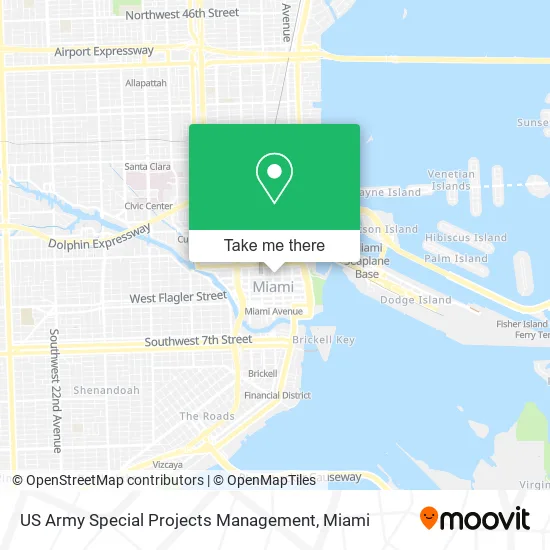 Mapa de US Army Special Projects Management
