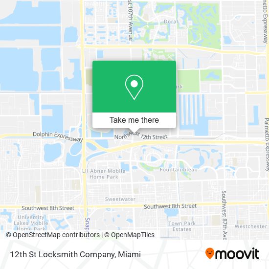 Mapa de 12th St Locksmith Company