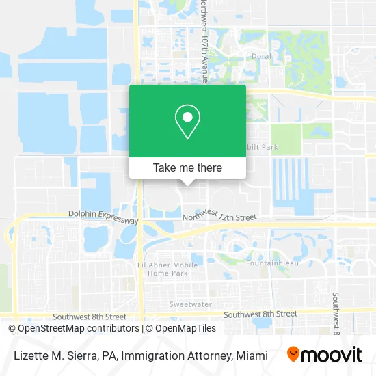 Lizette M. Sierra, PA, Immigration Attorney map