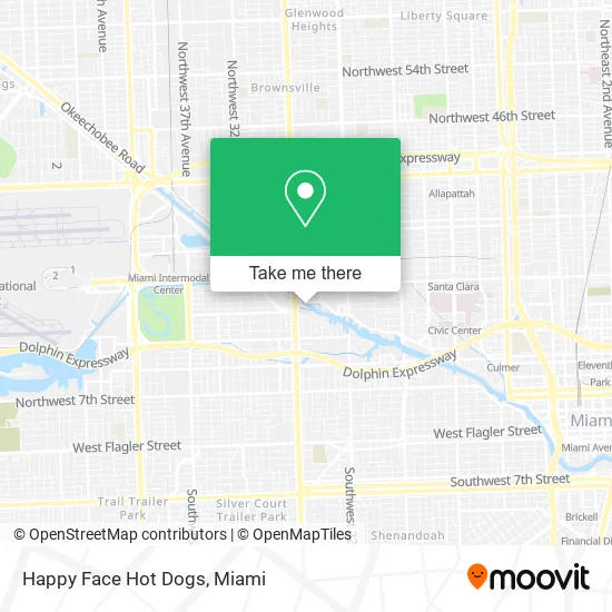 Happy Face Hot Dogs map