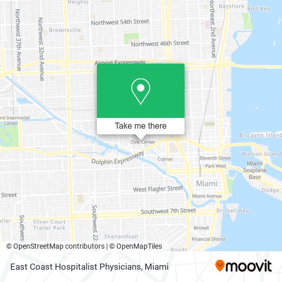 Mapa de East Coast Hospitalist Physicians