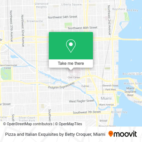 Pizza and Italian Exquisites by Betty Croquer map