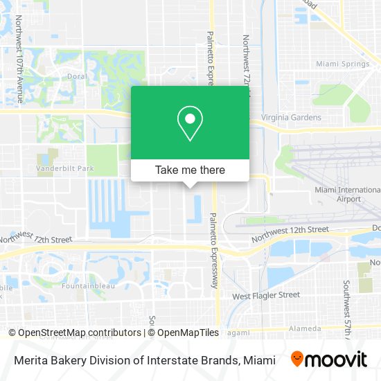 Merita Bakery Division of Interstate Brands map