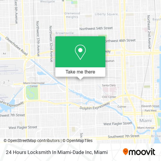 24 Hours Locksmith In Miami-Dade Inc map