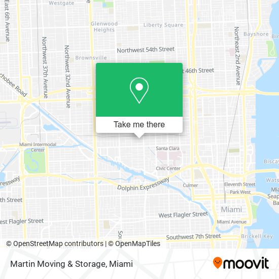Mapa de Martin Moving & Storage