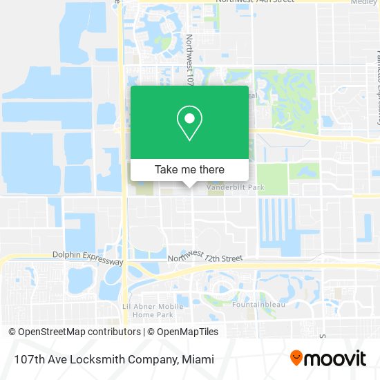 Mapa de 107th Ave Locksmith Company