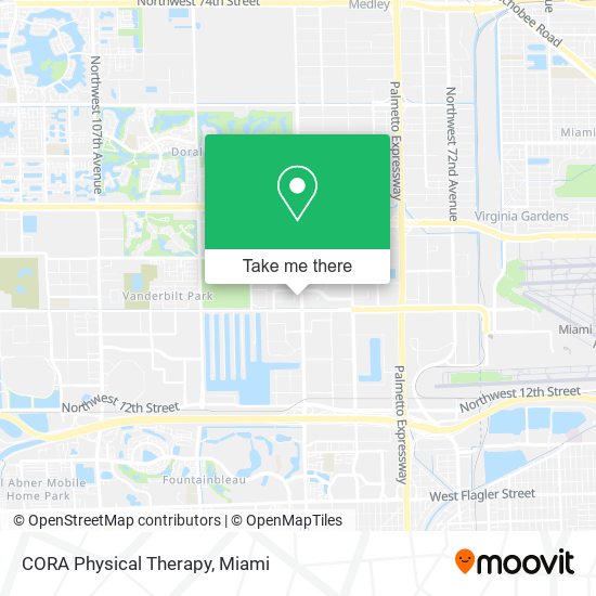 Mapa de CORA Physical Therapy