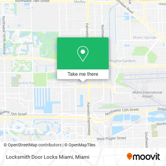 Locksmith Door Locks Miami map