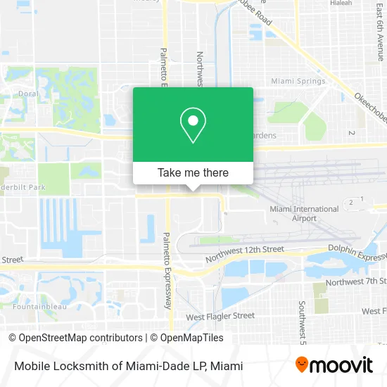 Mobile Locksmith of Miami-Dade LP map