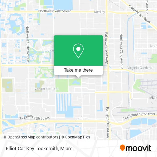 Elliot Car Key Locksmith map
