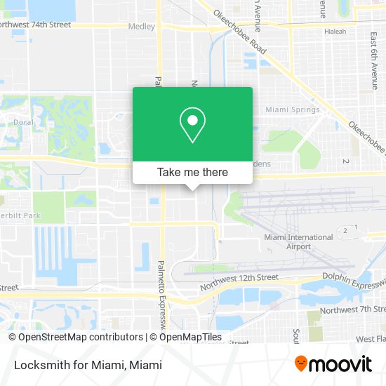 Mapa de Locksmith for Miami