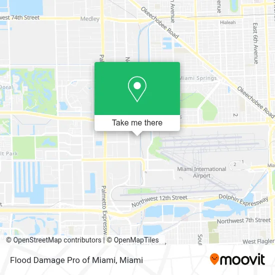 Flood Damage Pro of Miami map