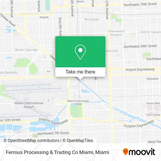 Ferrous Processing & Trading Co Miami map