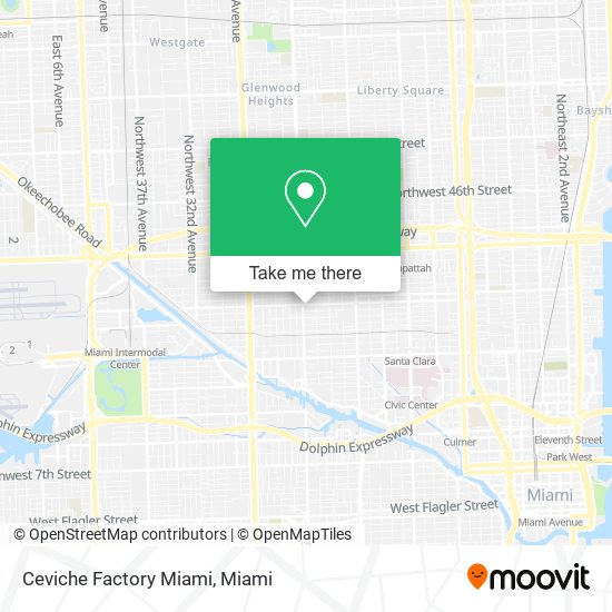 Ceviche Factory Miami map