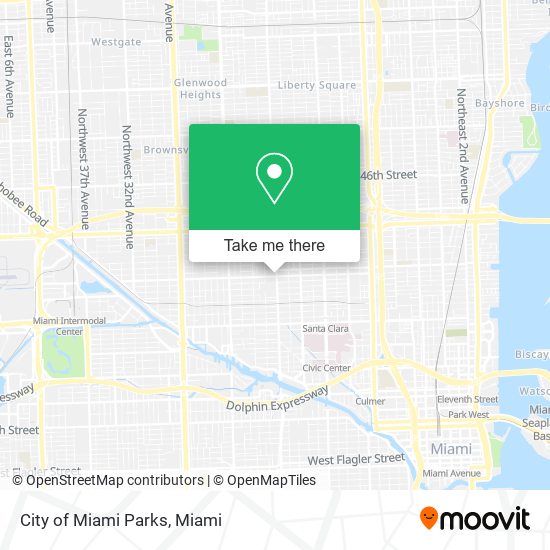 City of Miami Parks map