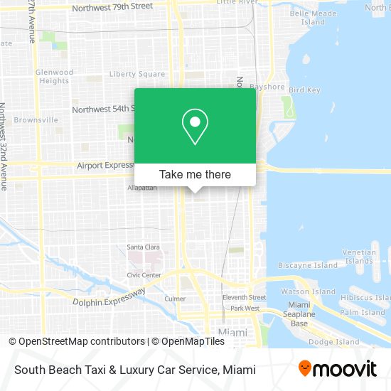 South Beach Taxi & Luxury Car Service map