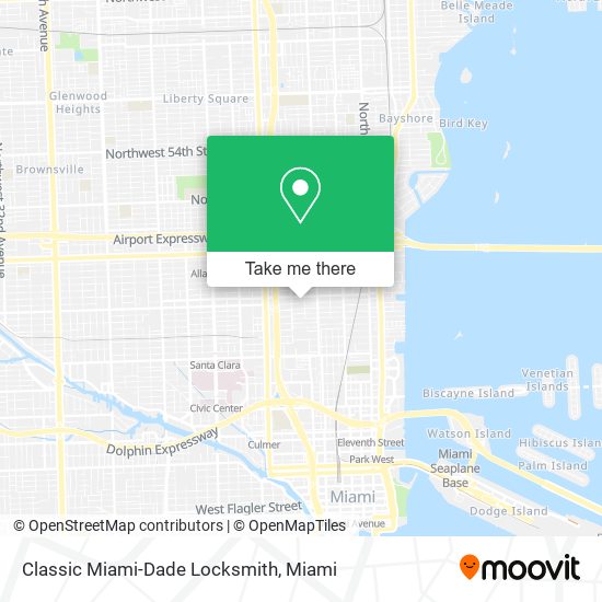 Classic Miami-Dade Locksmith map
