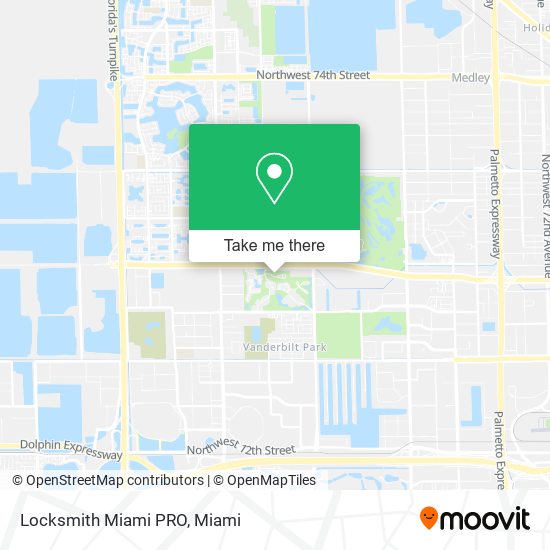 Mapa de Locksmith Miami PRO