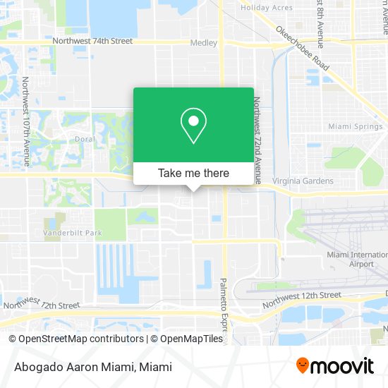 Mapa de Abogado Aaron Miami