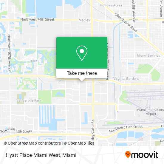 Hyatt Place-Miami West map