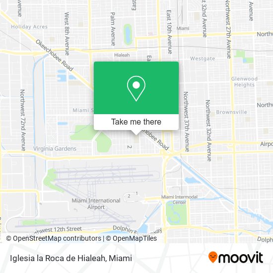 Mapa de Iglesia la Roca de Hialeah