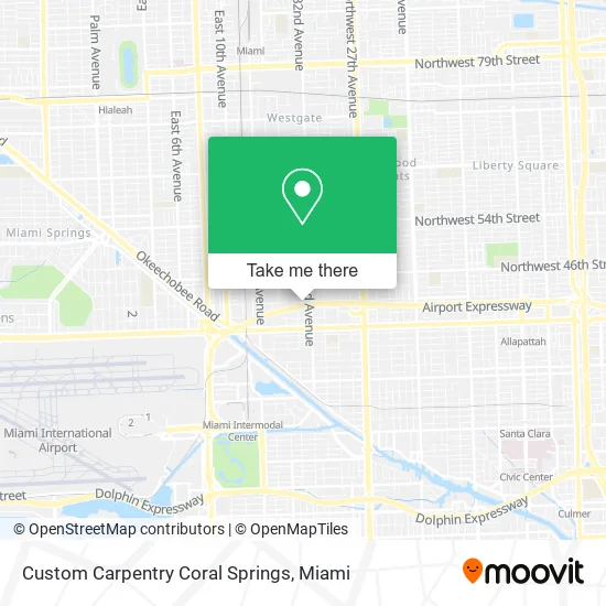 Mapa de Custom Carpentry Coral Springs