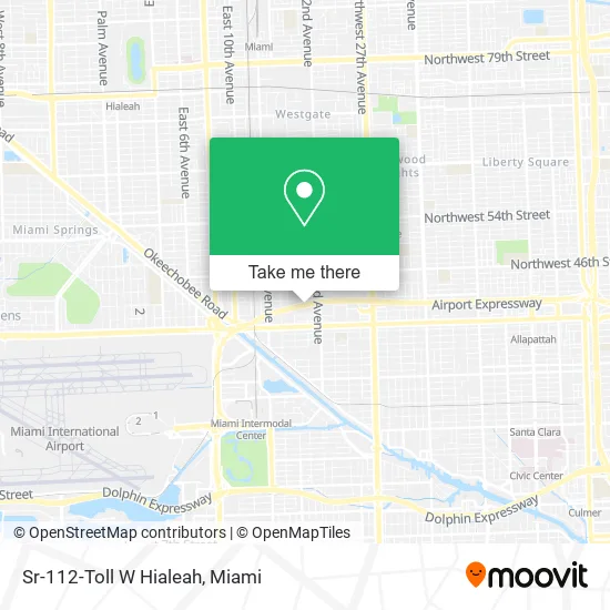 Sr-112-Toll W Hialeah map