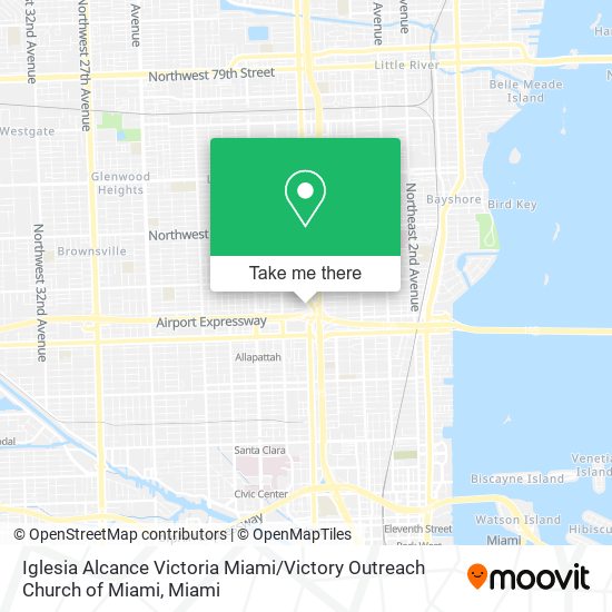 Iglesia Alcance Victoria Miami / Victory Outreach Church of Miami map