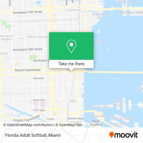 Florida Adult Softball map