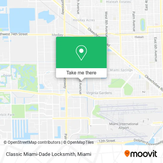 Classic Miami-Dade Locksmith map
