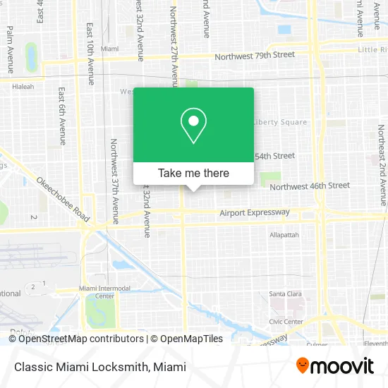 Classic Miami Locksmith map